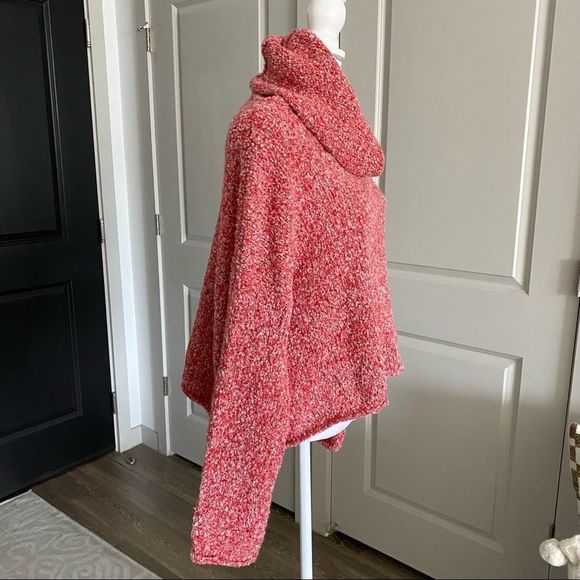 Free People Red Cowl Neck Sweater! - Picture 2 of 13